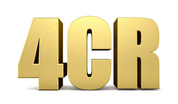 istock 3d golden 4cr isolated on background. 3d illustration. 2168329988
