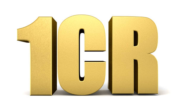 istock 3d golden 1cr isolated on background. 3d illustration. 2168329989