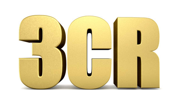 istock 3d golden 3cr isolated on background. 3d illustration. 2168329993