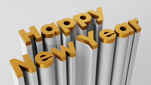 istock 3D Happy New Year background, 3d realistic golden text. New Year's greetings. 2168338262