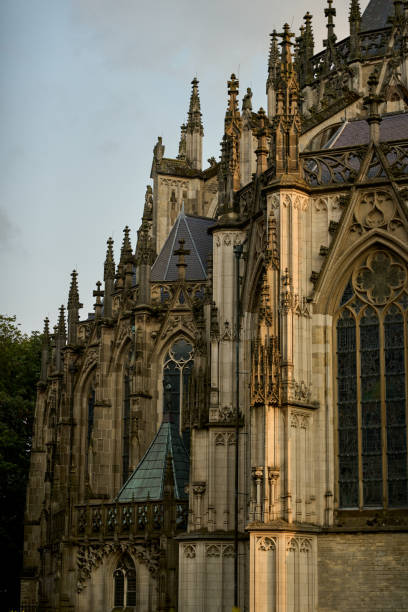 Bremen, Germany, Europe - September 20, 2023: photo of the german street. St Peter Cathedral in Bremen.