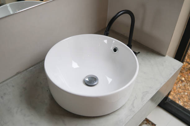 istock White sink in the bathroom. 2168341986