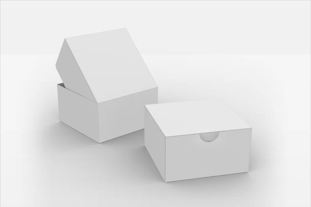 istock paper box for fast food package on a white background, mock up 2168360975