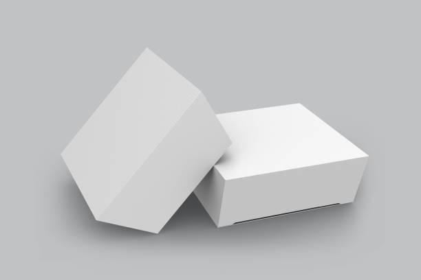 istock paper box for fast food package on a white background, mock up 2168361150