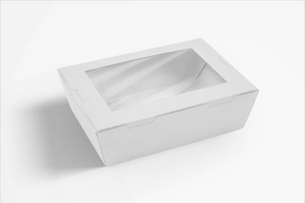 istock paper box for fast food package on a white background, mock up 2168361309