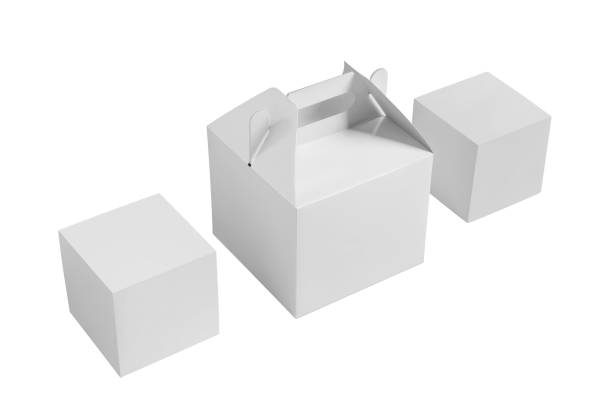 istock paper box for fast food package on a white background, mock up 2168362461