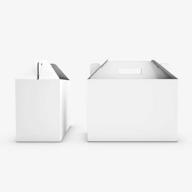 istock paper box for fast food package on a white background, mock up 2168362548