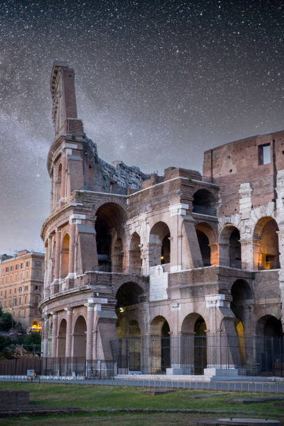 Colosseum in Rome on a Starry Night