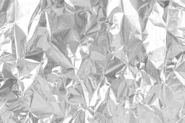 istock Silver foil leaf shiny texture, abstract grey wrapping paper for background and design art work. 2168375803