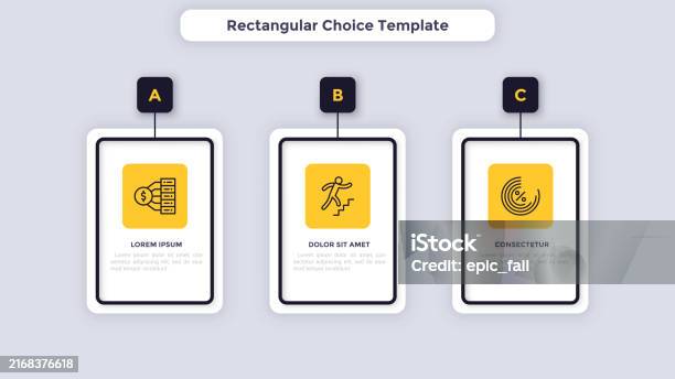 Choice Chart Example Rectangular Choice Template With Options Infographic Chart Design ...