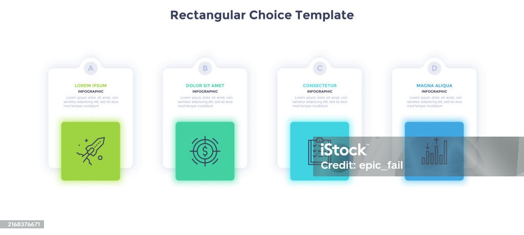 Rectangular Strategy Diagram Rectangular Choice Template For Business Strategy Infographic Chart ...