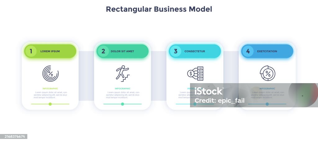 Rectangular Strategy Diagram Rectangular Business Model With Analytics Data Infographic Chart Design ...