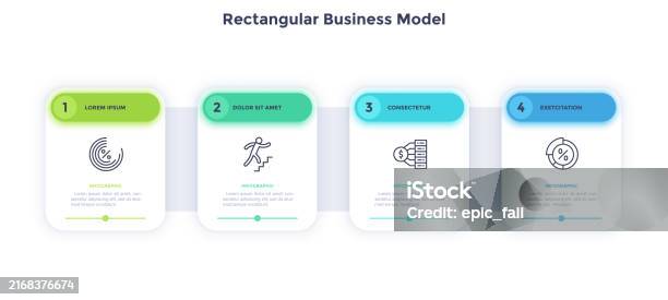 Rectangular Strategy Diagram Rectangular Business Model With Analytics Data Infographic Chart Design ...