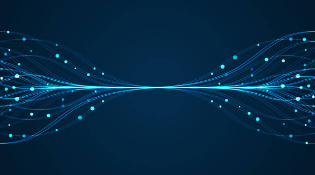 bildbanksillustrationer, clip art samt tecknat material och ikoner med ai technology. concept of artificial intelligence. blue and dots lines. digital, communication, science, networks - rinna