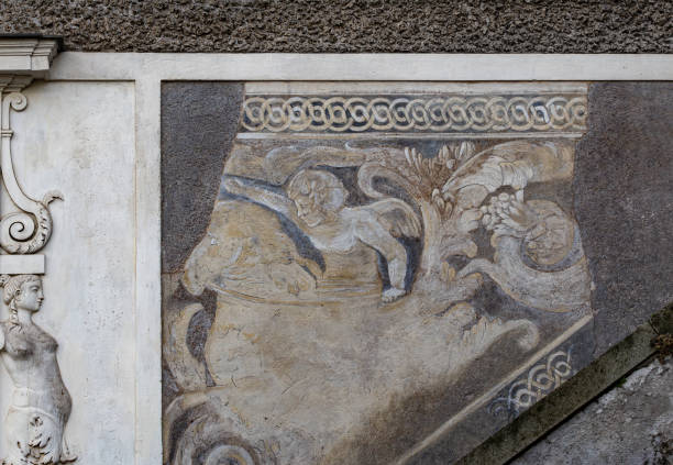 Fresco with a seahorse