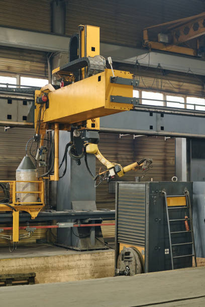 istock Operated Assembly Line Machine in Industrial Factory 2168386273
