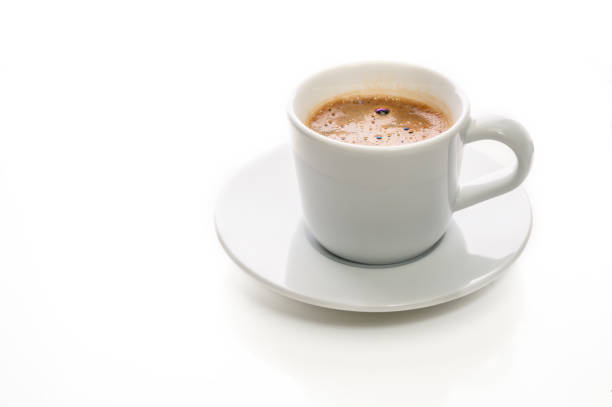 Freshly brewed coffee in a cup