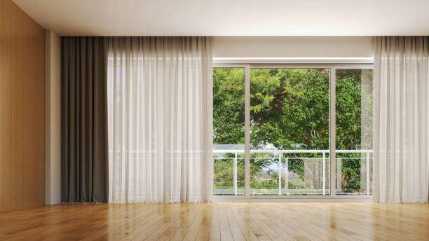 istock Large luxury modern bright interiors Living room mockup illustration 3D rendering image 2168390328