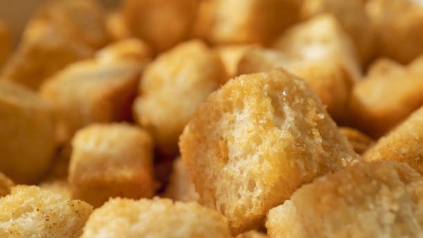 istock Macro shot of wheat croutons. 2168391223