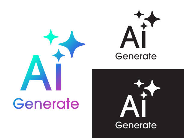 AI Generated icon. Generate symbol. Artificial intelligence and Machine learning technology concept. Icon element for app and web. Vector illustration.