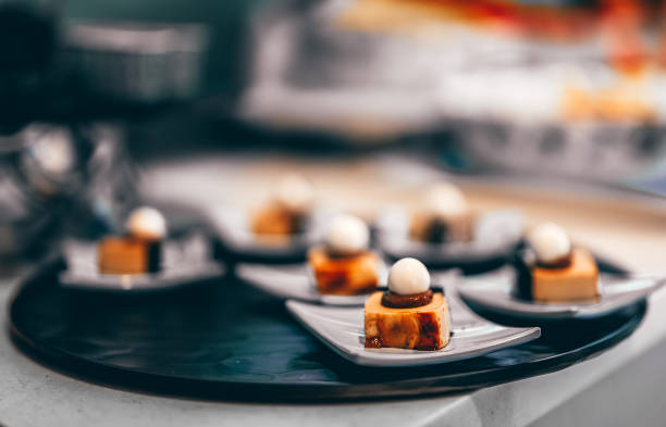 istock Pieces of sweet cake on plates. 2168394343