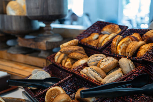 istock Various types of bakery products on the table. 2168394413