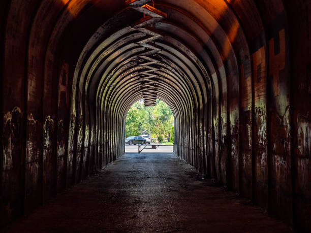 istock exit from Kond Pedestrian Tunnel to Hrazdan gorge 2168400111