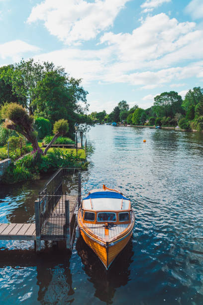 Houseboat on The Thames river, UK