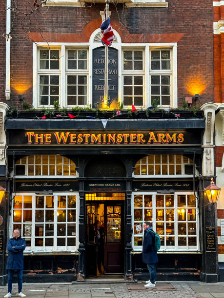 London, UK - 22.01.2024. The Westminster Arms pub in Westminster, London, UK. Traditional pub near Houses of Parliament, favoured by politicians and journos, with division bell.