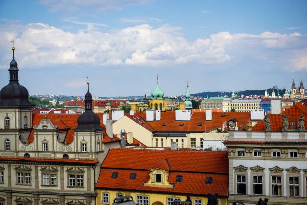 High angle view of townscape against sky