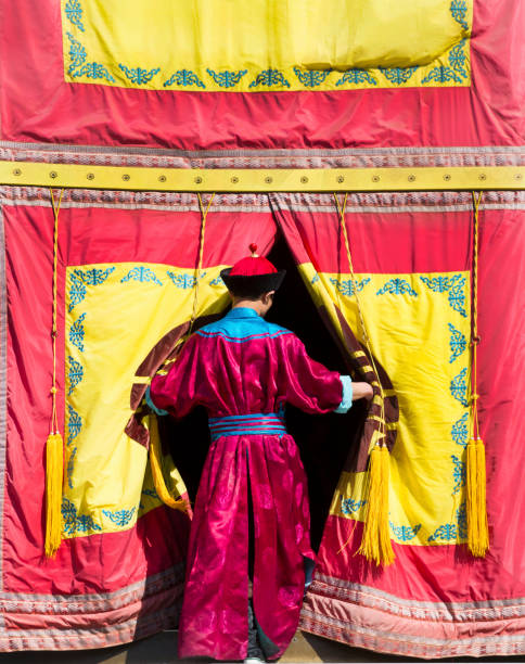 Asian woman wearing Chinese national costume