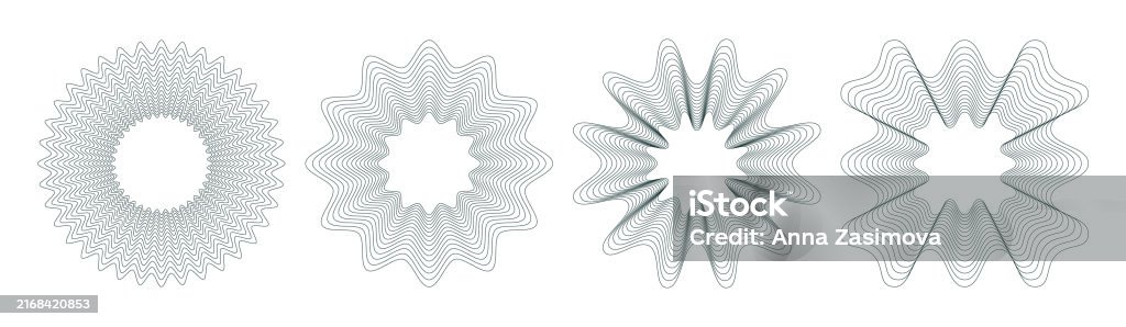 Spirographs In Various Forms Vector Spirograph Pattern Frame Stock ...