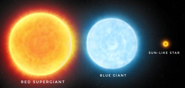 istock Comparison of different stars on a black background. 2168439823