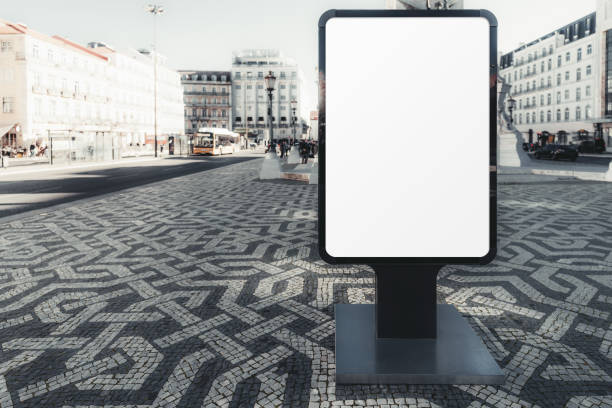 istock Blank billboard in a city square 2168444560