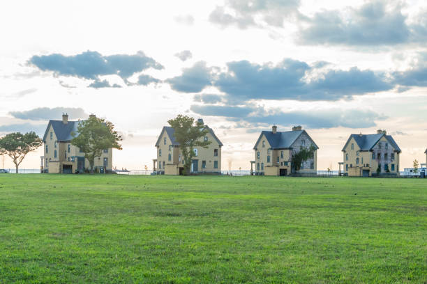 istock Gorgeous Sunset at Fort Hancock in Sandy Hook, New Jersey 2168456042