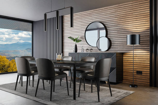 istock Luxury dining room interior with modern furniture 2168460710