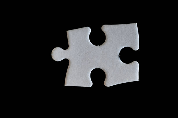 A blank white piece of a jigsaw puzzle