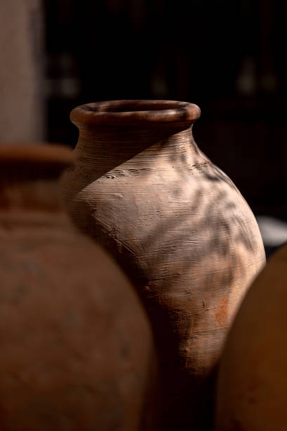 Ceramic clay pots, part of UAE heritage. High quality photo.