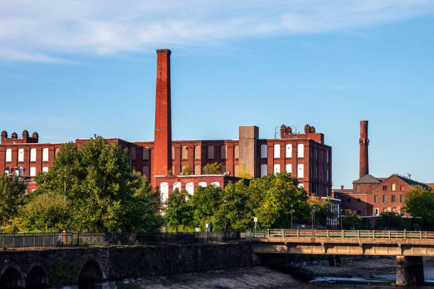 Abandoned paper mill in Holyoke, Massachusetts, USA