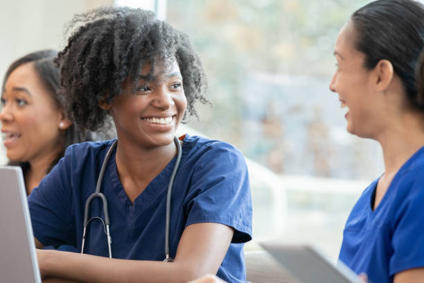 istock A classroom of nursing students interacts in discussions. 2168470339