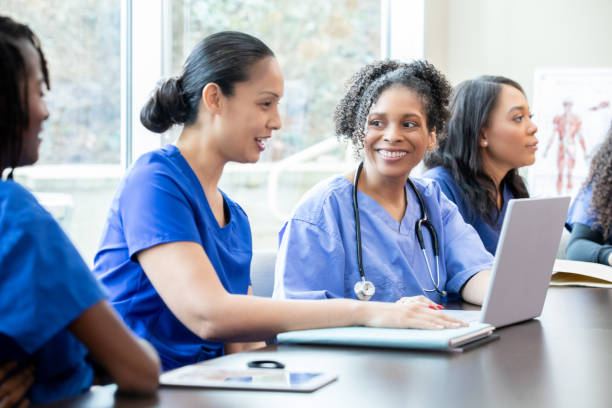 istock Discussions among nursing students in the classroom are ongoing. 2168470358
