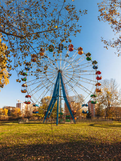 istock A front view of colorful Ferris wheel without people 2168480925