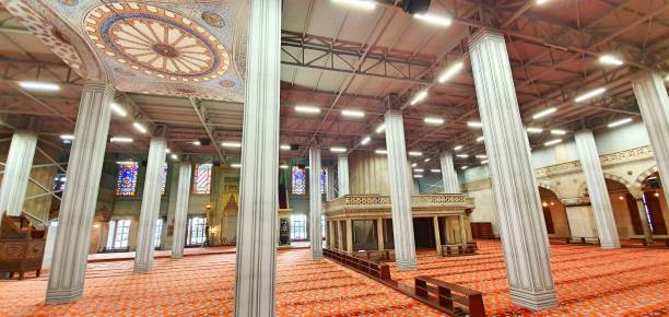 istock interior decorations paintings artworks and sculptures inside an Islamic mosque 2168481332