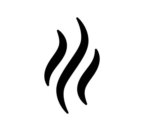 Smoke icon. Abstract odor symbol. Hand drawn hot vapor. Line air smell symbol. Doodle fire smoke icon. Vector illustration isolated on white background Smoke icon. Abstract odor symbol. Hand drawn hot vapor. Line air smell symbol. Doodle fire smoke icon. Vector illustration isolated on white background. scented stock illustrations