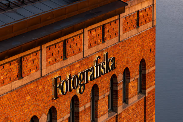 Stockholm, Sweden Aug 14, 2024 A sign says Fotografiska for the world-renowned Fotografiska Photography Museum.