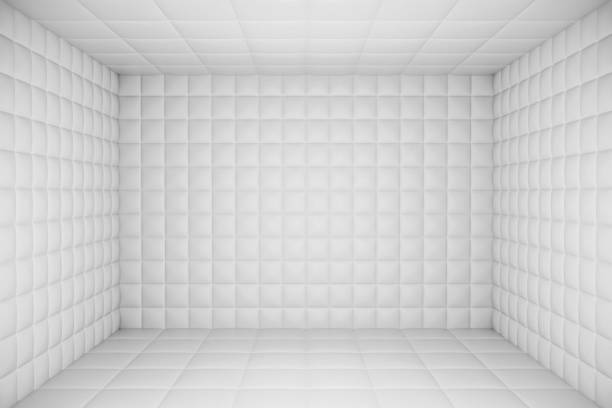 istock Empty Copy Space White Mental Hospital Padded Room. 3d Rendering 2168490872