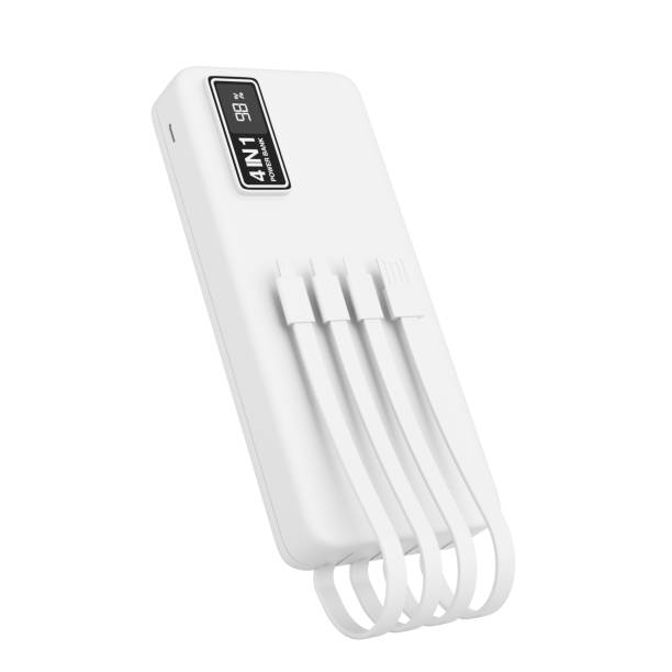 istock White Mobile Devices Charging Power Bank in Clay Duotone Monochrome Style. 3d Rendering 2168491089
