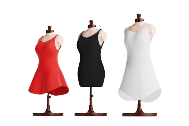 istock Classic Womens Dress Mockup and Mannequin. 3d Rendering 2168491177
