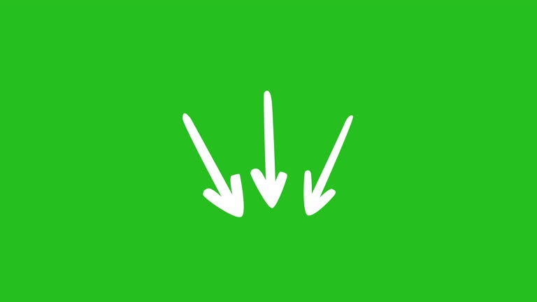 Hand drawn arrows set, arrow doodle animation hand drawing