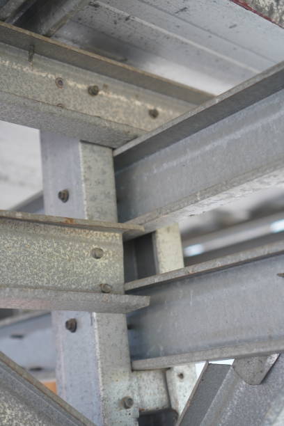 istock Close-up of a rusty, weathered steel structure 2168492870